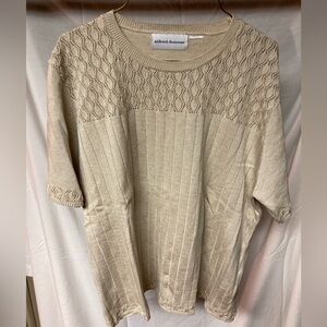 Alfred Dunner Light Tan Textured Knit Top